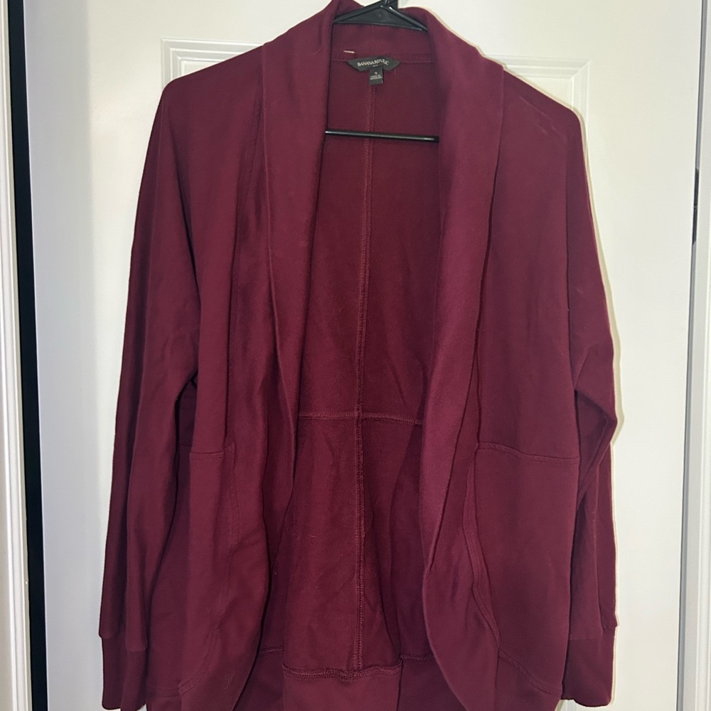 Banana Republic Burgundy Cardigan